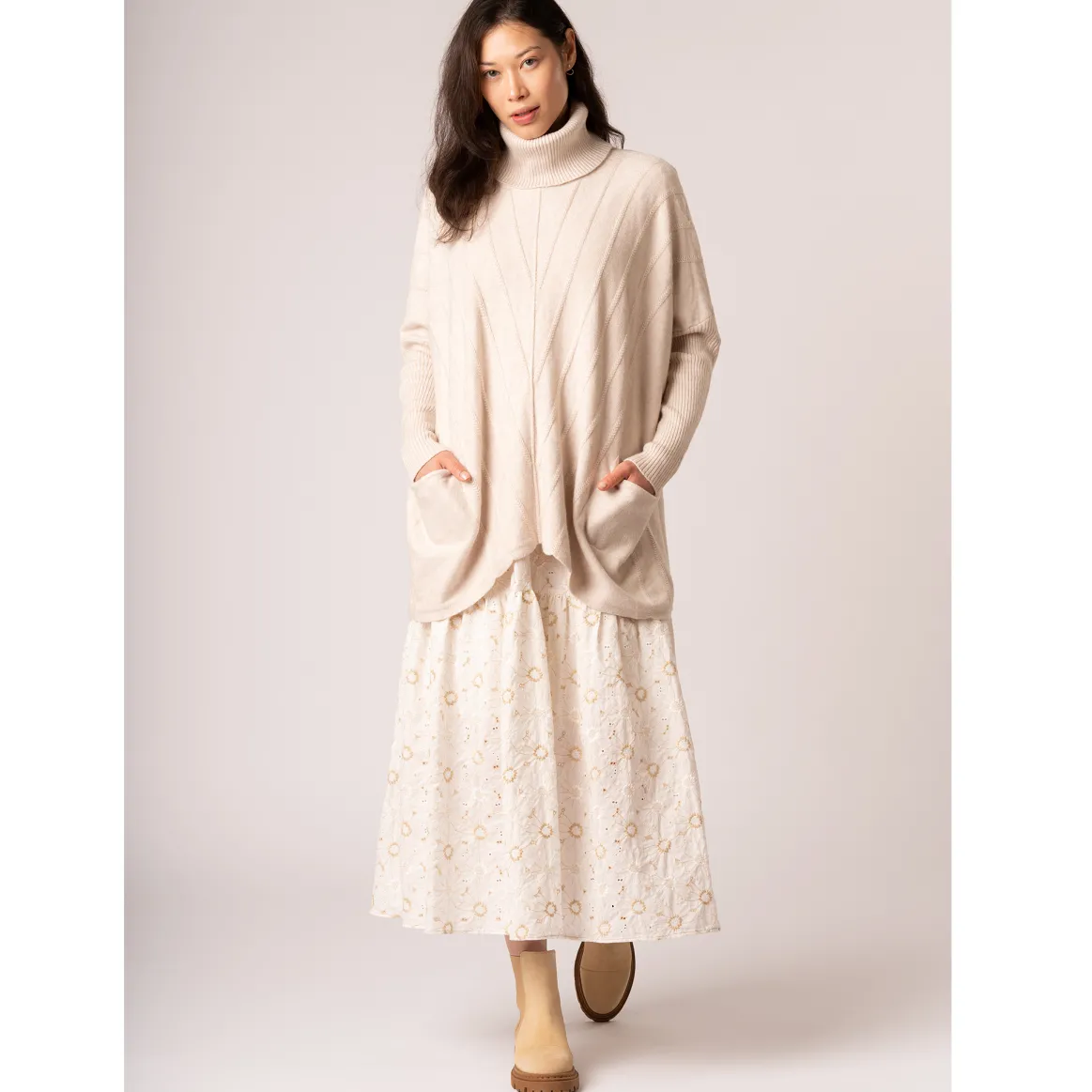 Welligogs Jumpers & Cardigans*Cable Knit Oat Jumper