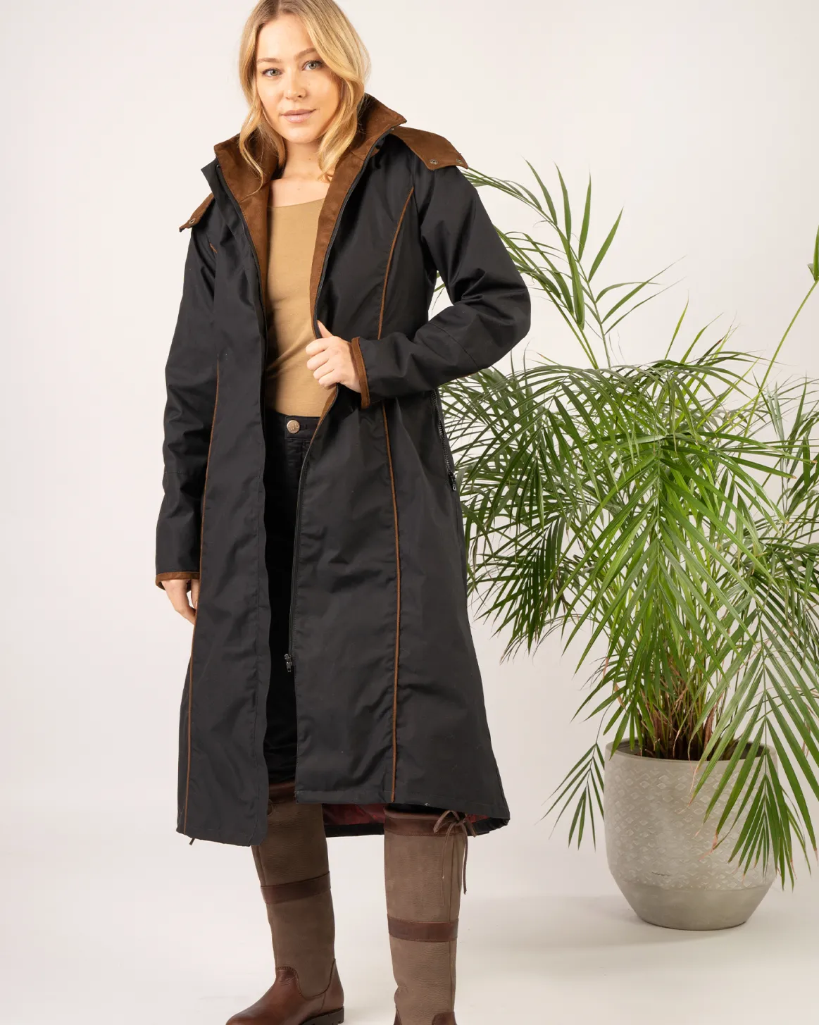 Welligogs Coats*Eleanor Black Long Waterproof Coat