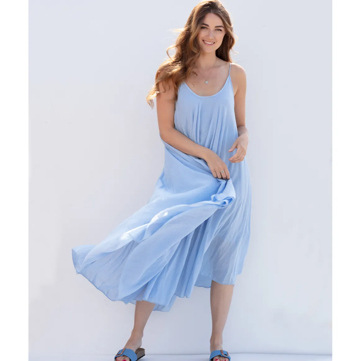 Welligogs Dresses*Layered Light Blue Dress