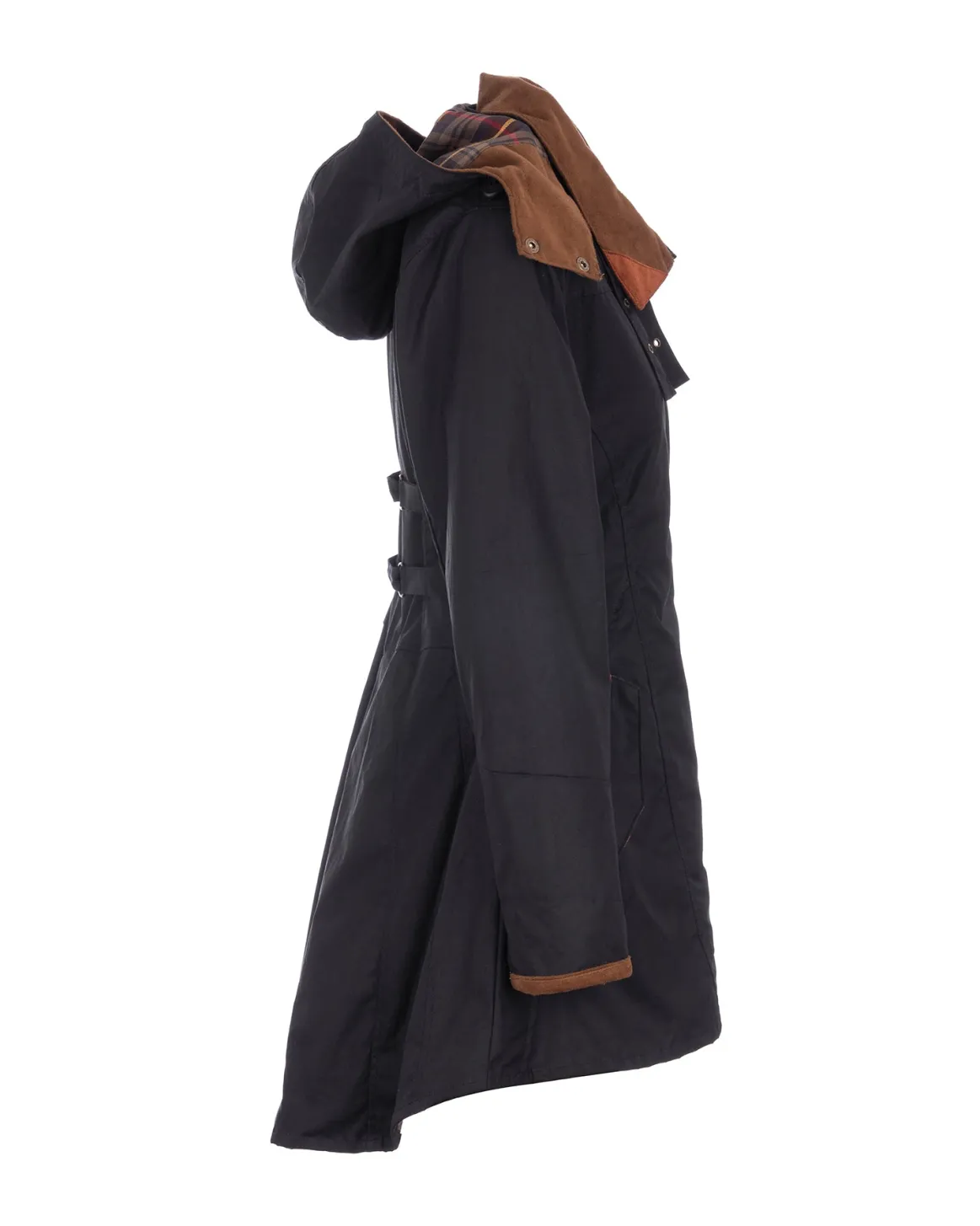 Welligogs Coats*Louise Black/Tan Wax Coat