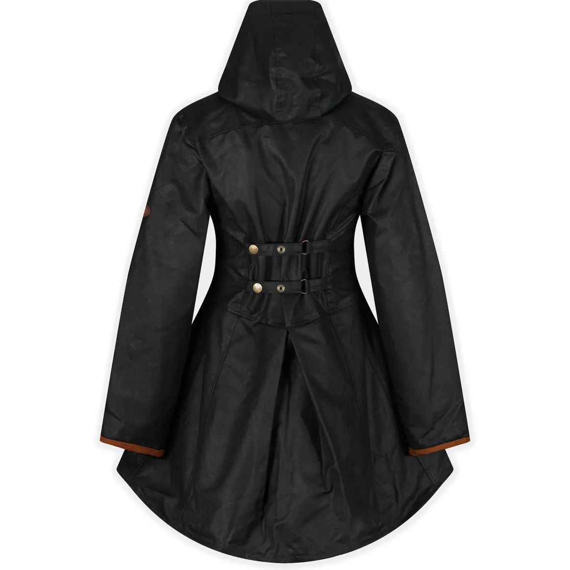 Welligogs Coats*Louise Black/Tan Wax Coat