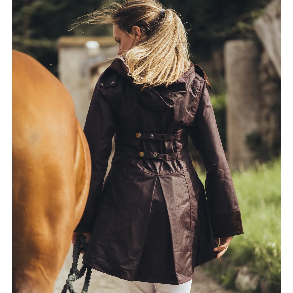Welligogs Coats*Louise Mahogany Wax Coat