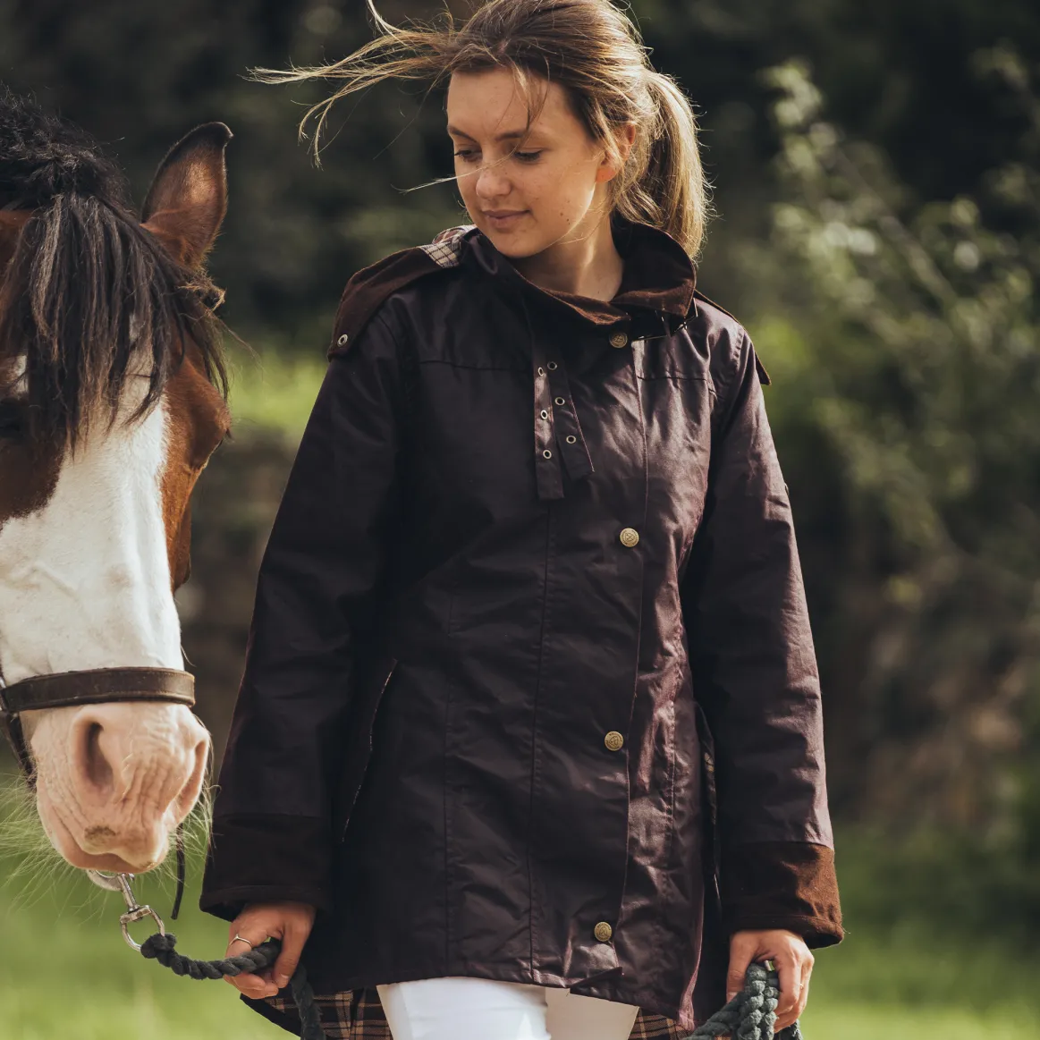Welligogs Coats*Louise Mahogany Wax Coat