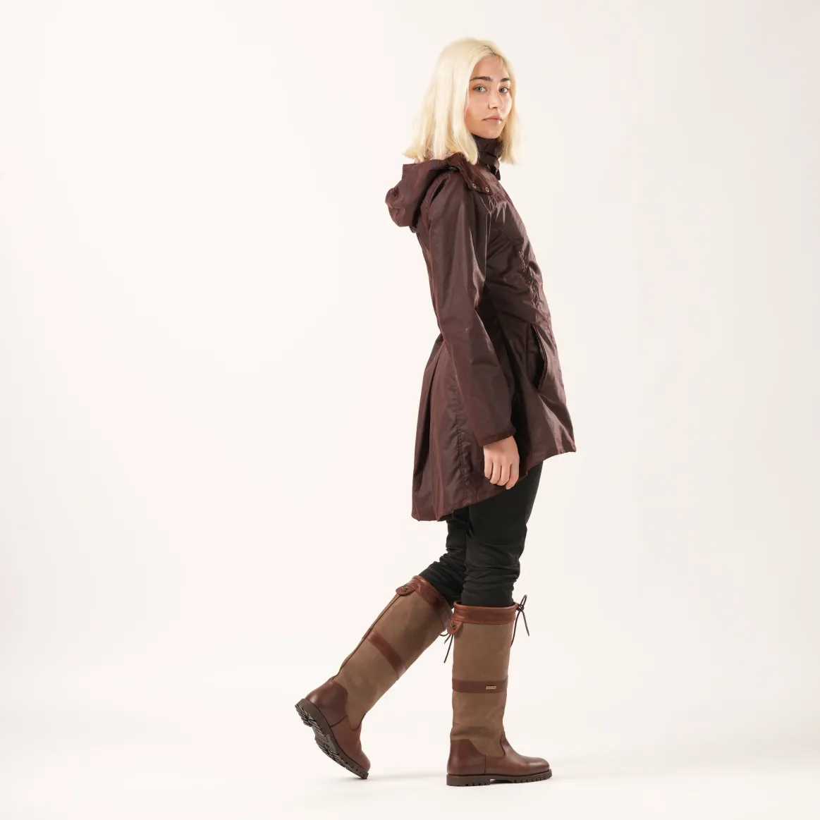 Welligogs Coats*Louise Mahogany Wax Coat