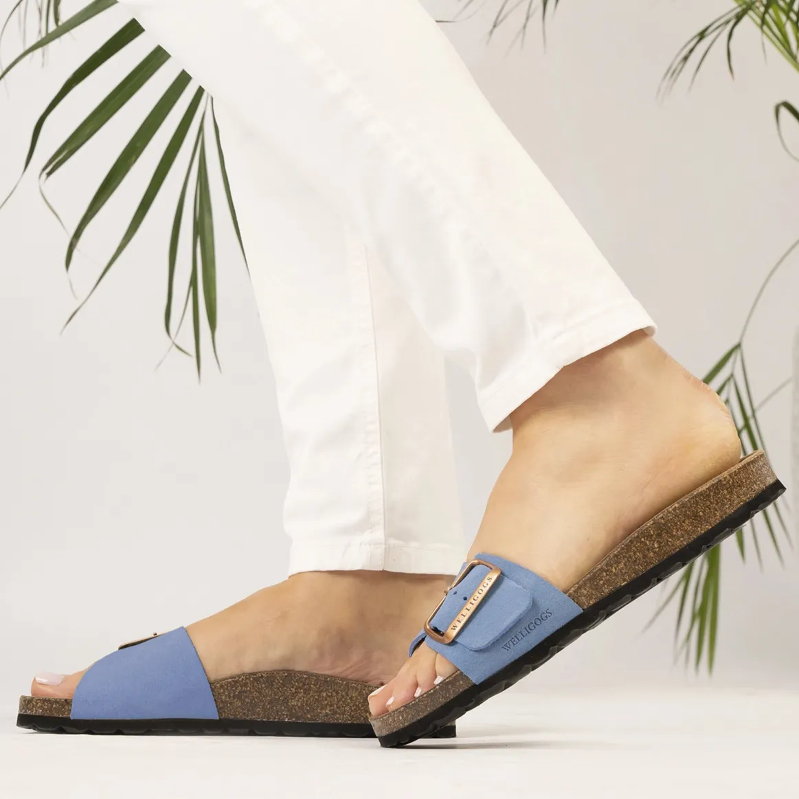 Welligogs Sandals & Espadrilles*Marbella Cornflower Blue Slides