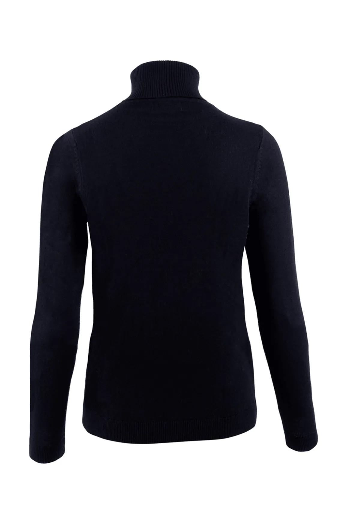 Welligogs Jumpers & Cardigans*Merino Wool Roll Neck Black Jumper