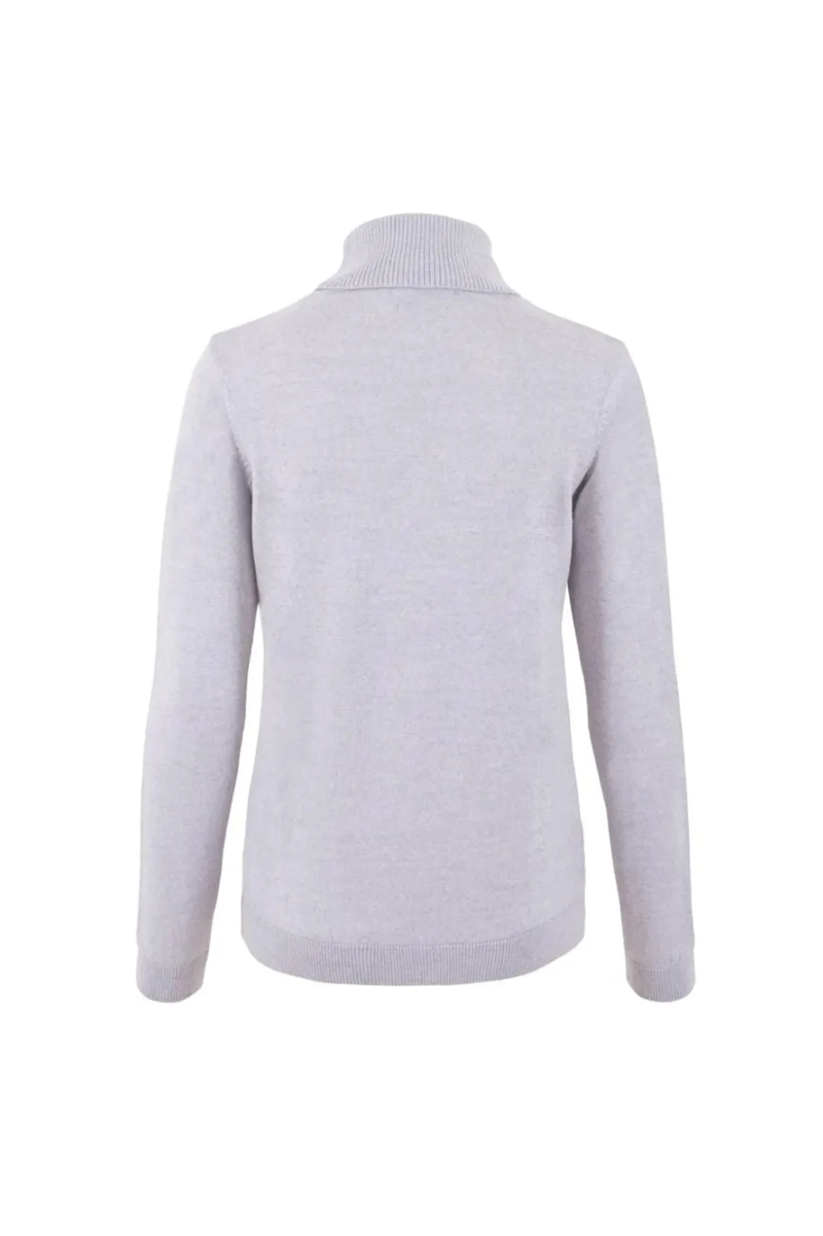 Welligogs Jumpers & Cardigans*Merino Wool Roll Neck Light Grey Jumper