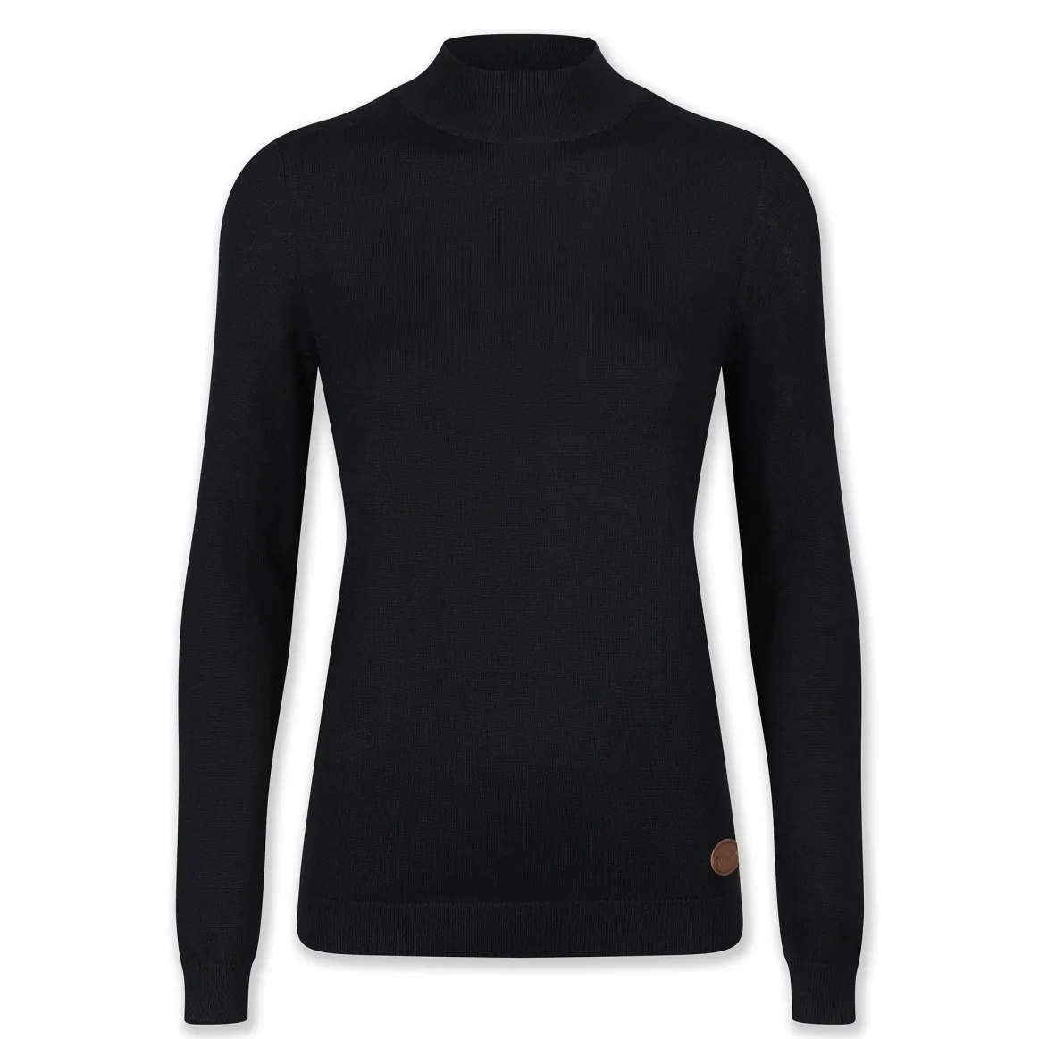 Welligogs Jumpers & Cardigans*Merino Wool Turtle Neck Black Jumper