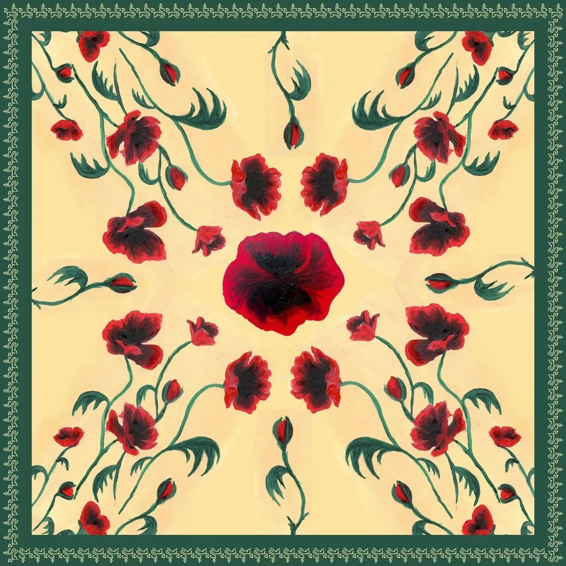 Welligogs Scarves & Gloves*Poppy Square Scarf