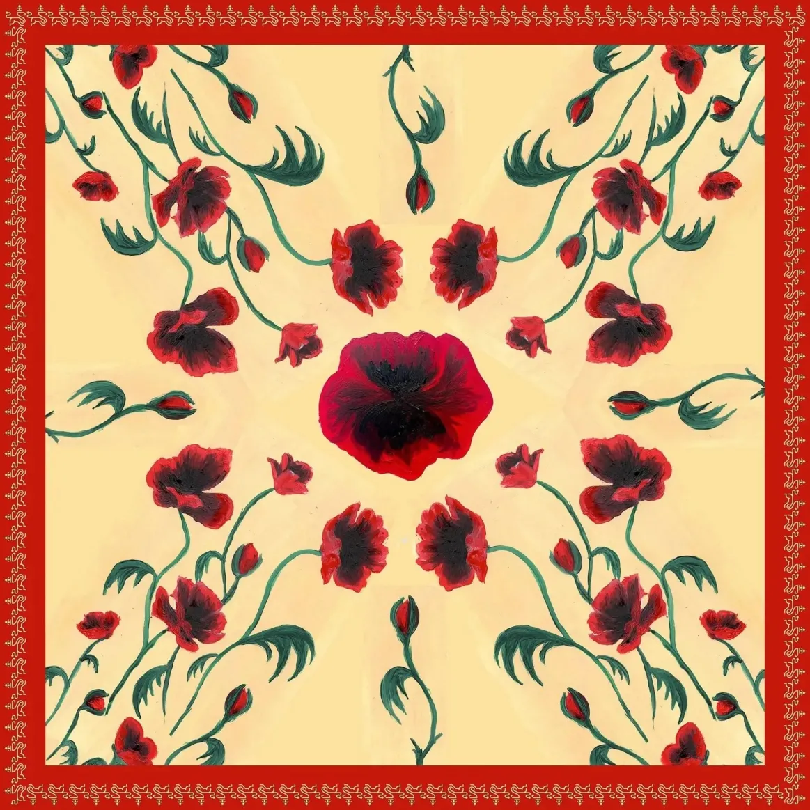 Welligogs Scarves & Gloves*Poppy Square Scarf