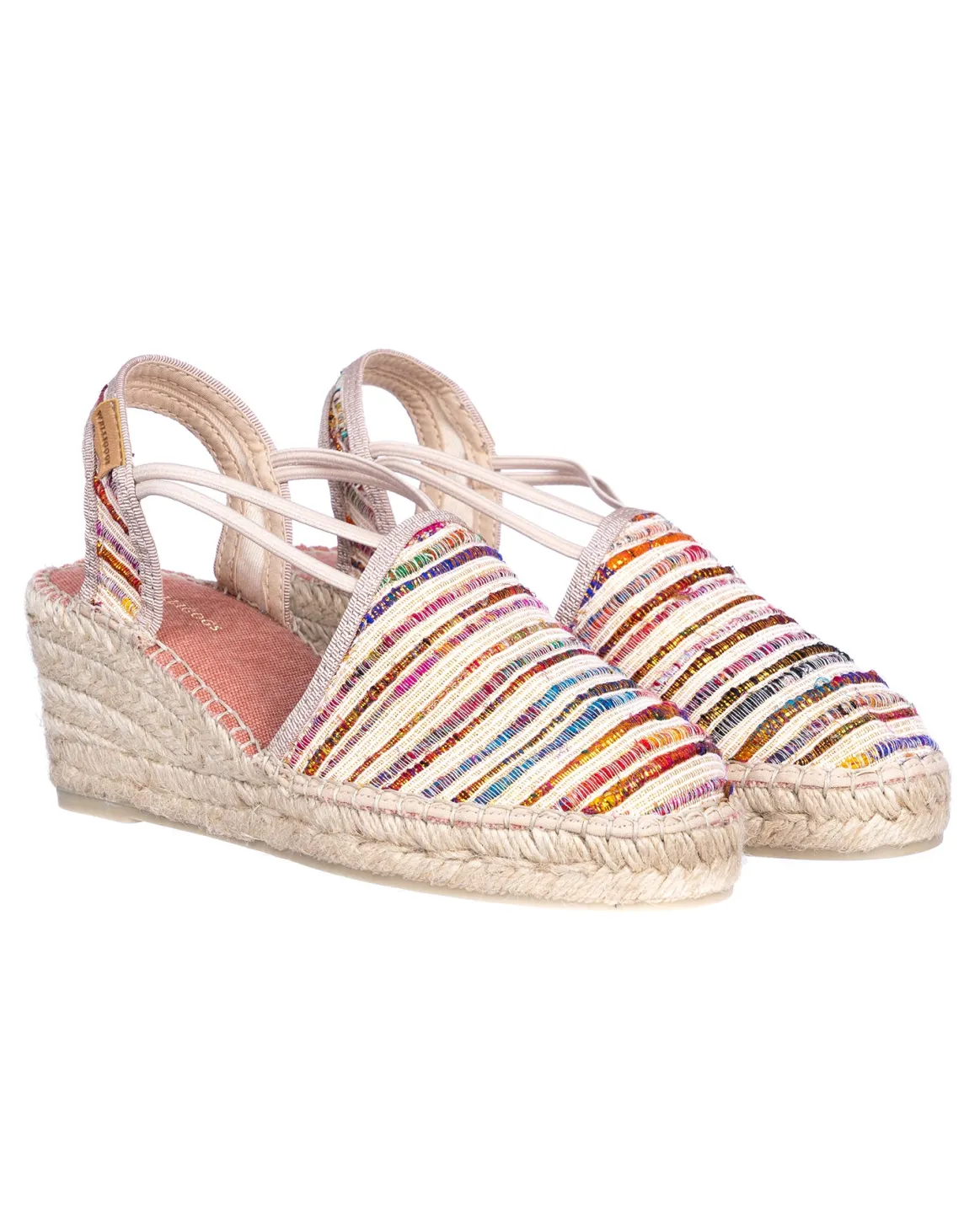 Welligogs Sandals & Espadrilles*Porto Multi Stripe Heeled Espadrille Sandal