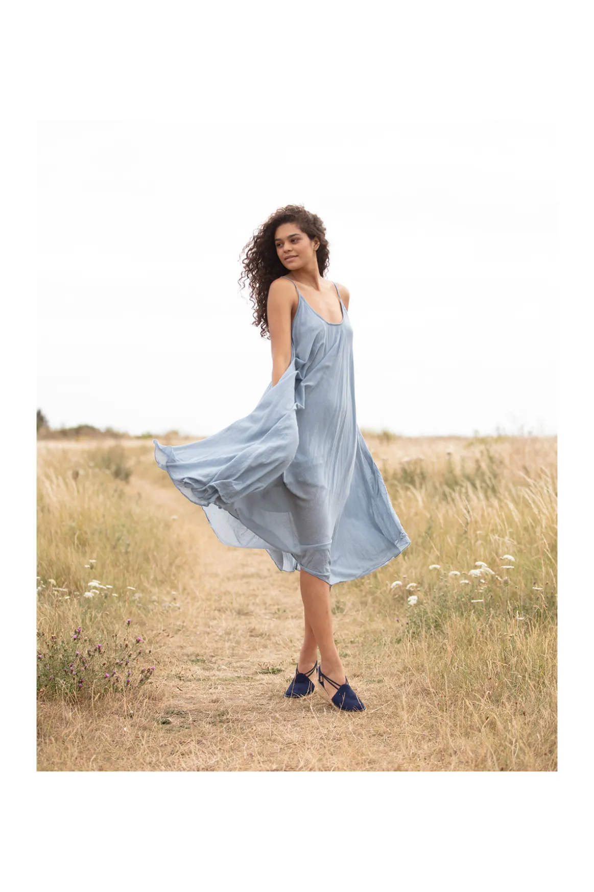 Welligogs Sandals & Espadrilles*Porto Navy Heeled Espadrille Sandal