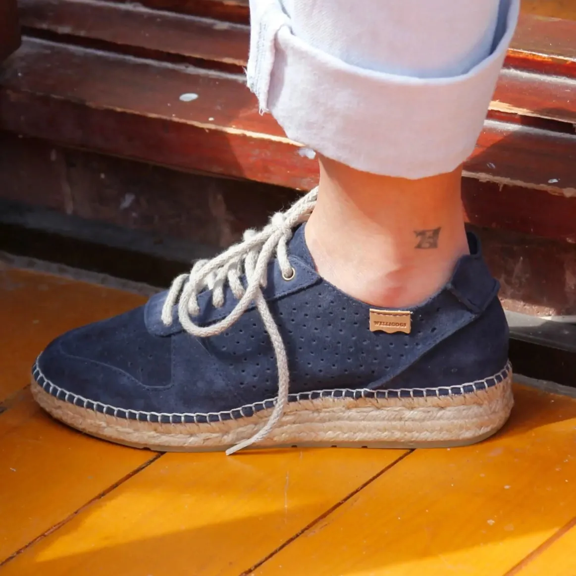 Welligogs Trainers*Porto Navy Suede Trainers