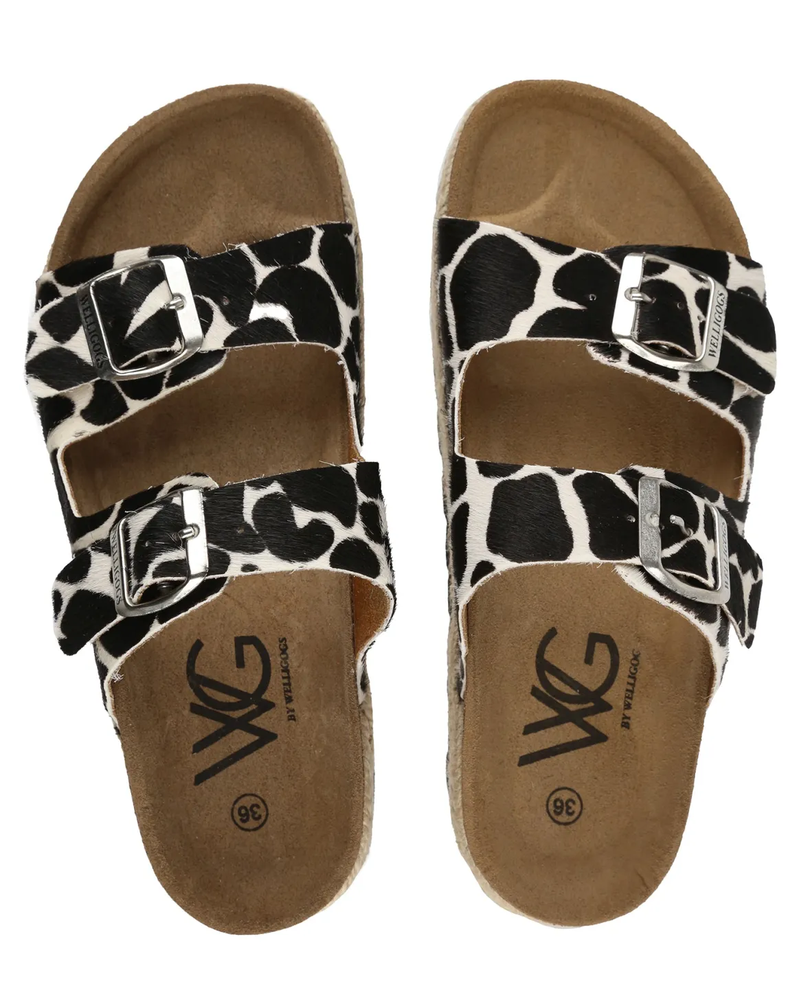 Welligogs Sandals & Espadrilles*Safari Black Cow Slides