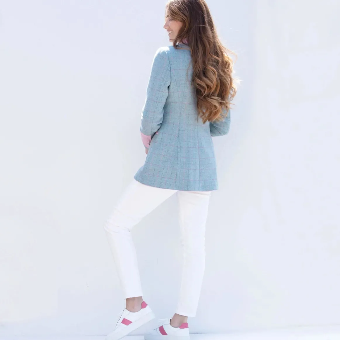Welligogs Trainers*Stella White/Pink Leather Trainers