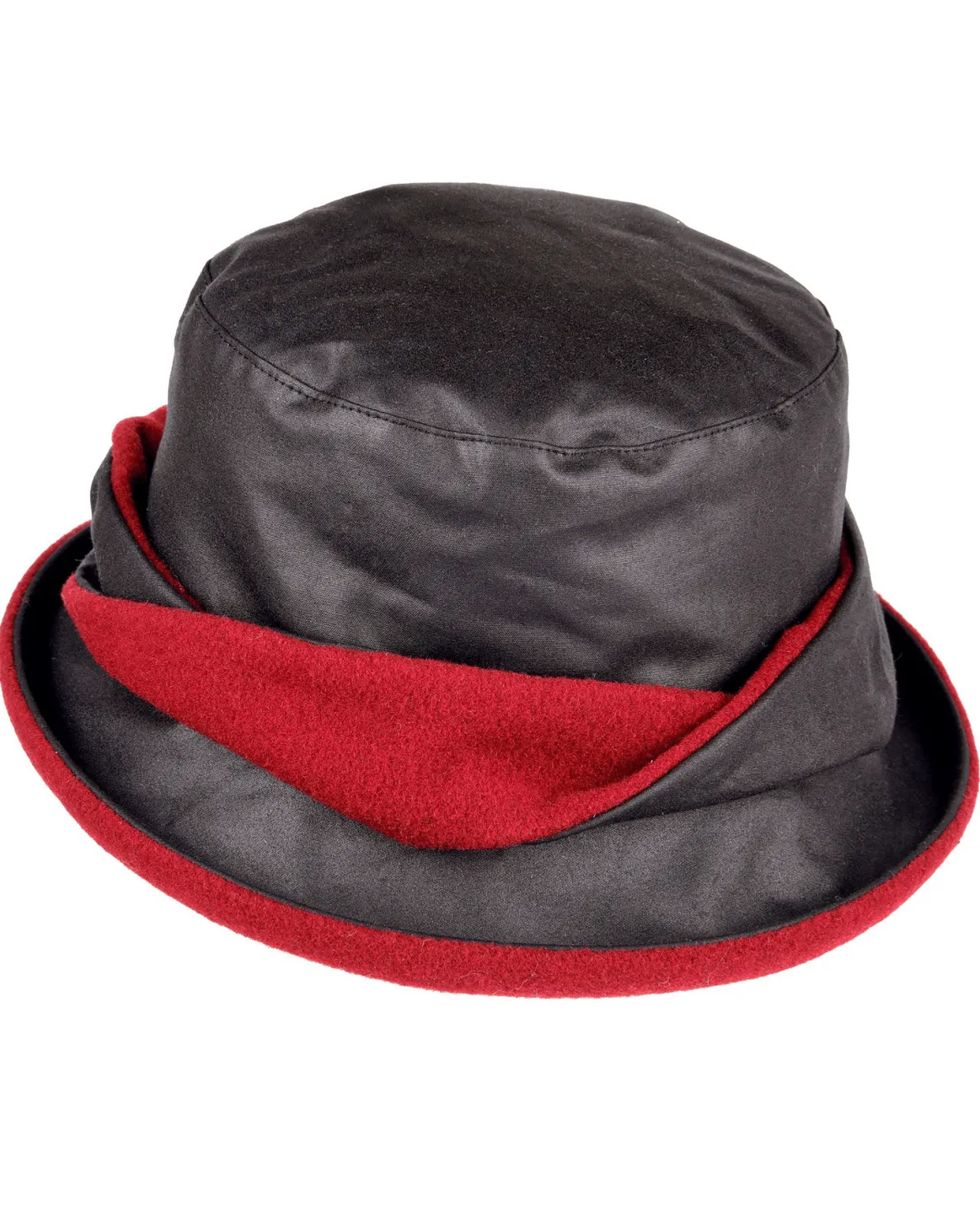Welligogs Hats*Wax Twist Black/Red Hat