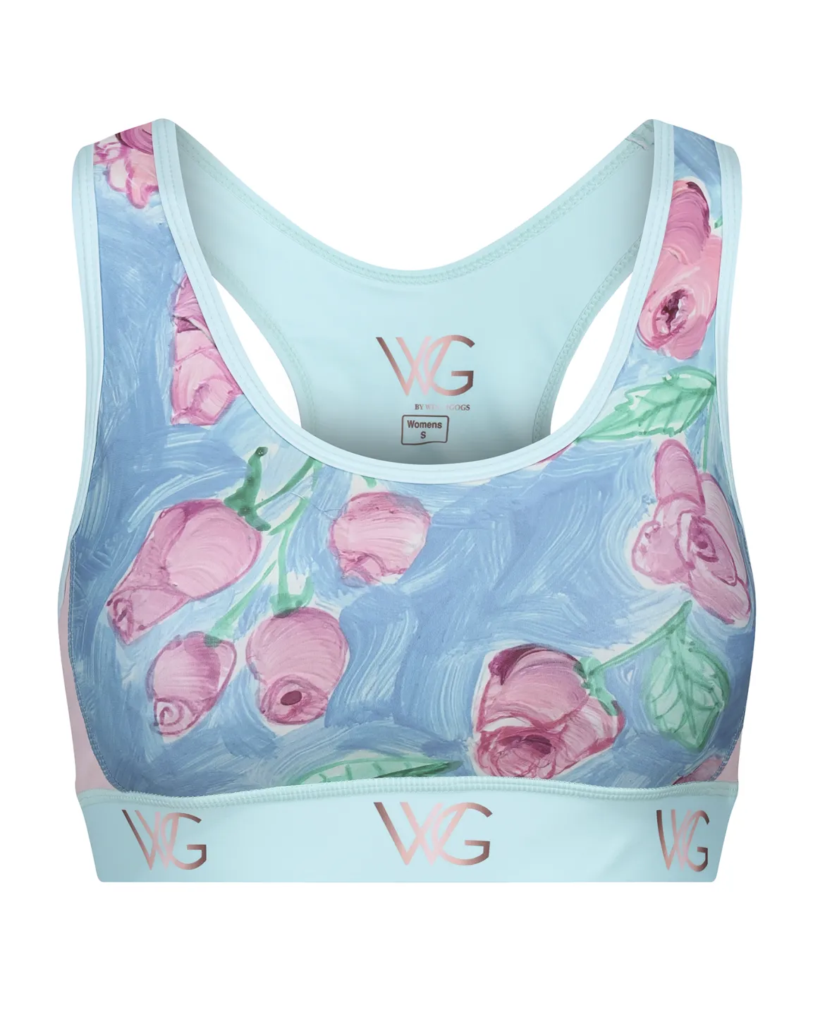 Welligogs Tops*Wg Flex Sustainable Blue Roses Crop Top