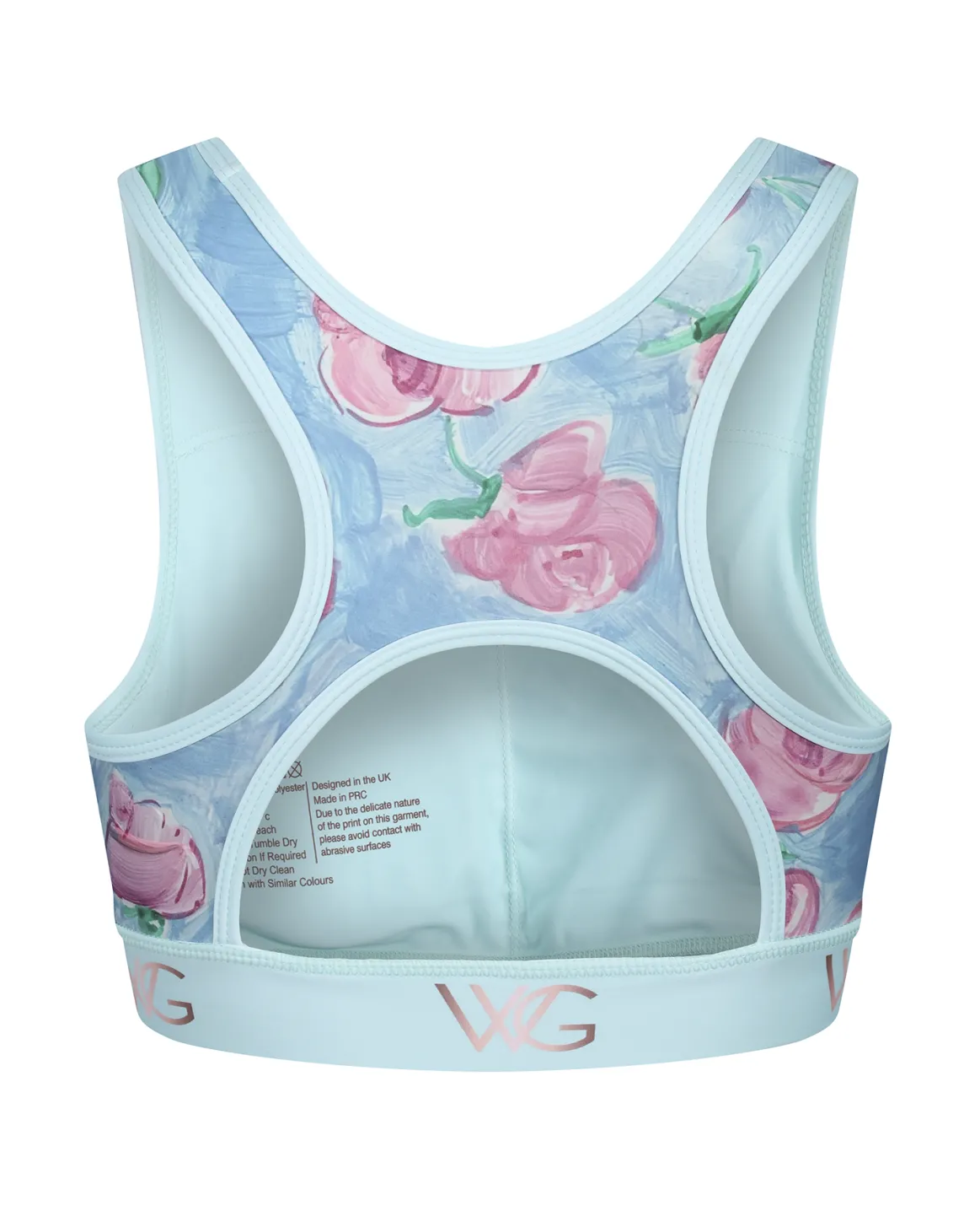 Welligogs Tops*Wg Flex Sustainable Blue Roses Crop Top